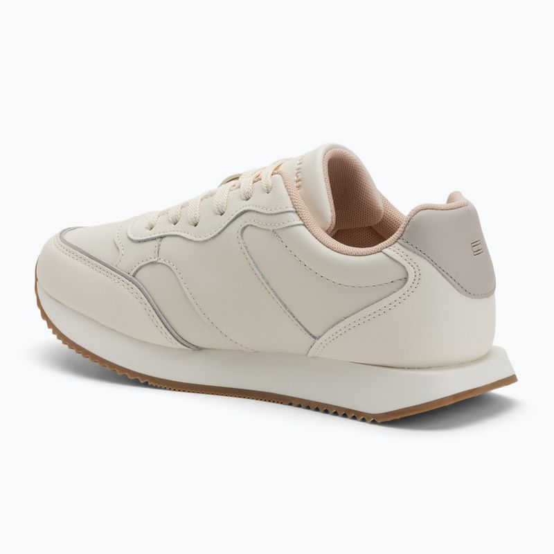 Tommy Hilfiger Leather Runner női cipő elefántcsont szirom/newsprin 3