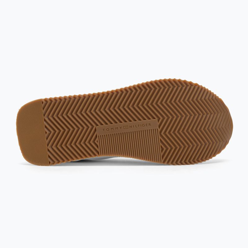 Tommy Hilfiger Leather Runner női cipő elefántcsont szirom/newsprin 4