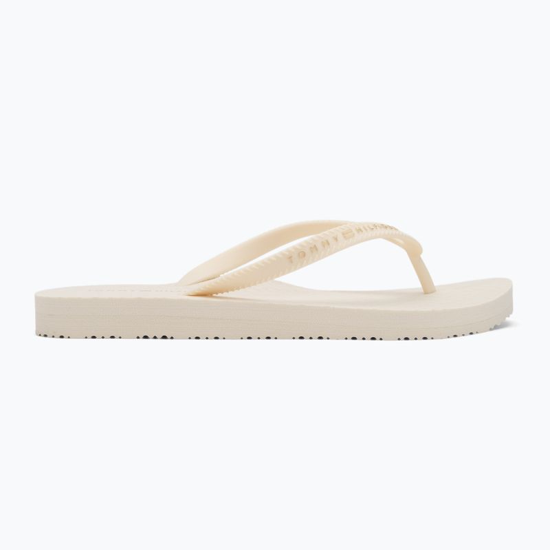 Női Tommy Hilfiger Strap Beach Sandal elefántcsont szirom flip flopok 2