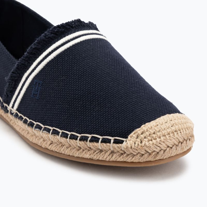 Női espadrille Tommy Hilfiger Fringe Canvas Closed space blue 7