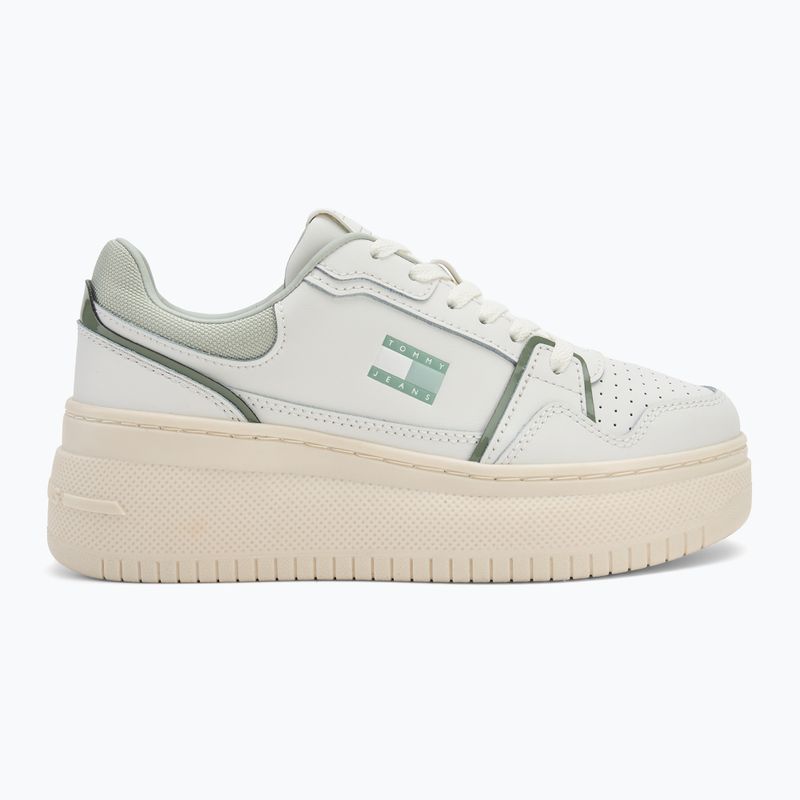 Női cipők Tommy Jeans Retro Basket Flatform ecru/misty sage 2
