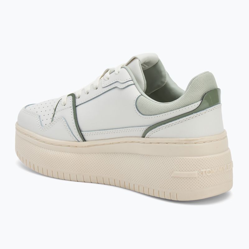 Női cipők Tommy Jeans Retro Basket Flatform ecru/misty sage 3
