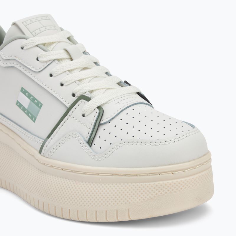 Női cipők Tommy Jeans Retro Basket Flatform ecru/misty sage 7