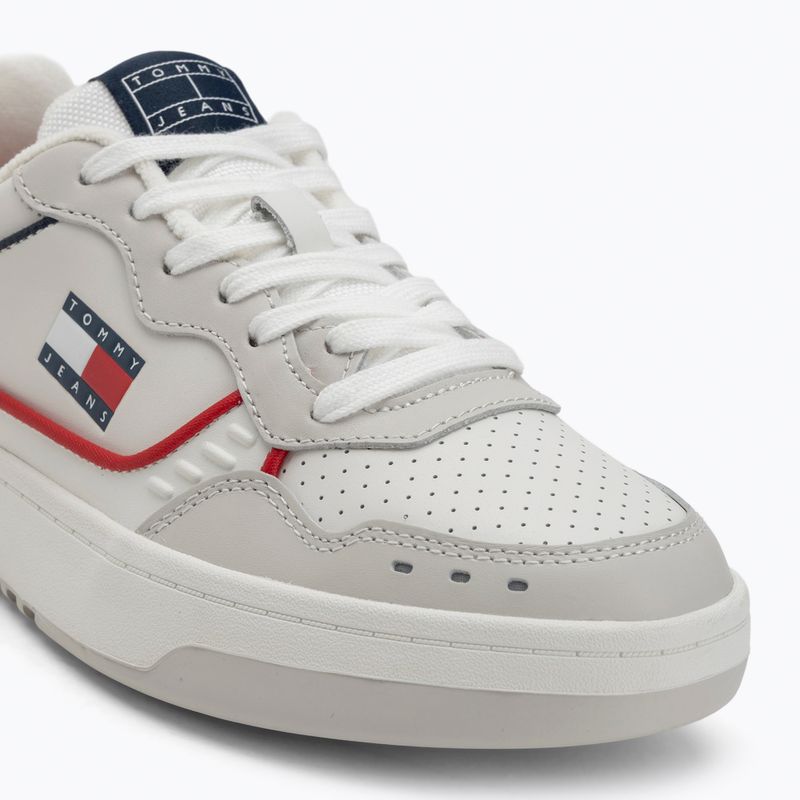 Tommy Jeans Férfi Cupsole Elevated bőr cipő piros/fehér/fekete 7