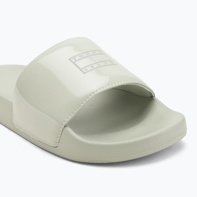 Tommy Hilfiger női Flag Pool Slide Patent misty sage női flip-flopok 7