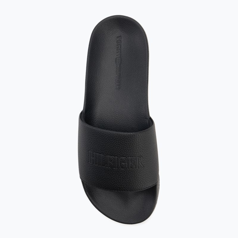 Férfi Tommy Hilfiger Print Tumble Pool flip-flopok fekete 5