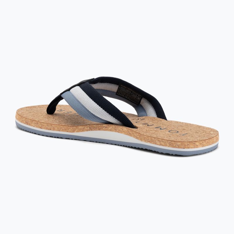 Férfi Tommy Hilfiger Cork Beach sivatagi égbolt flip flopok 3