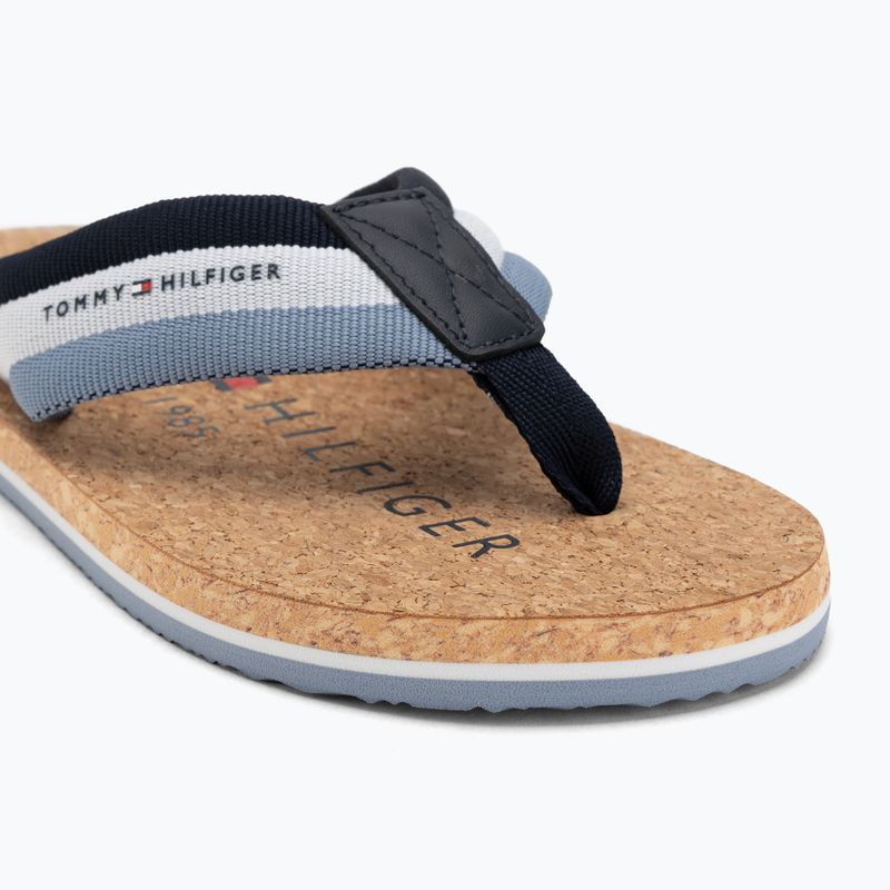 Férfi Tommy Hilfiger Cork Beach sivatagi égbolt flip flopok 7