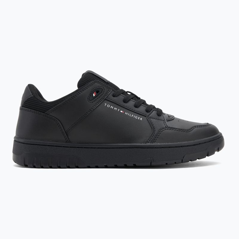 Férfi Tommy Hilfiger Basket Core Core Lite Lth Mix fekete cipő 2