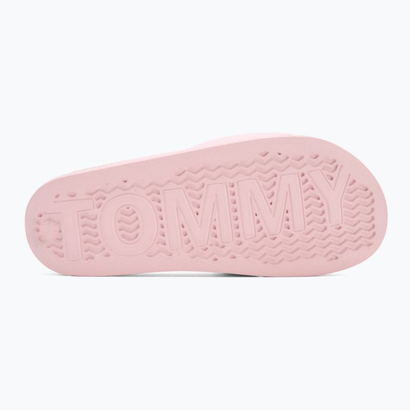 Tommy Hilfiger női Flag Pool Slide Patent misty pink flip-flopok 4