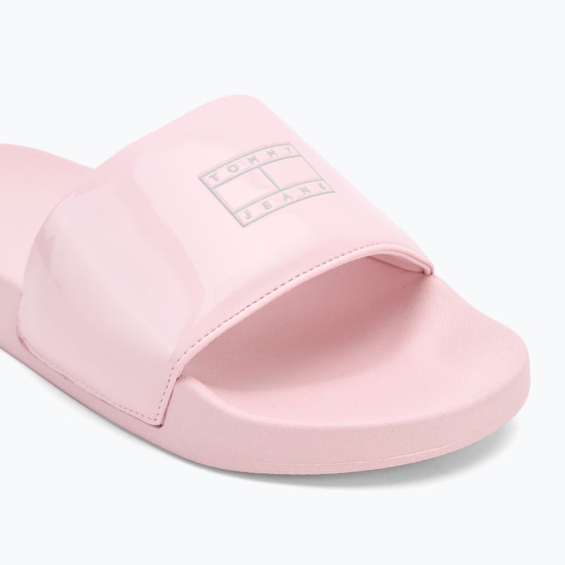 Tommy Hilfiger női Flag Pool Slide Patent misty pink flip-flopok 7