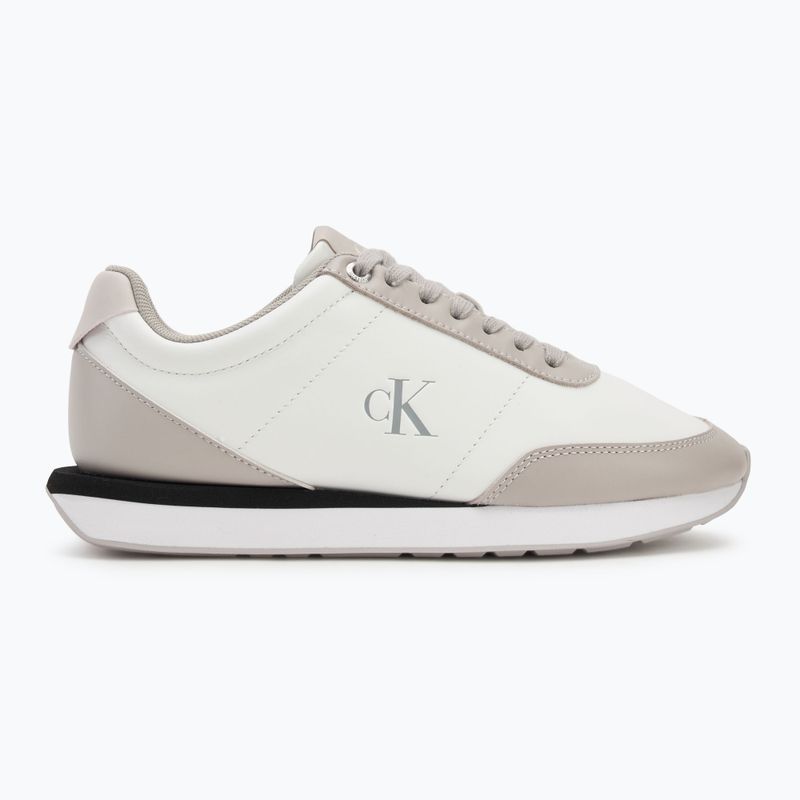 Női cipők Calvin Klein YW0YW01942 Retro Runner Lace Up Leather MG bright white/chateau 2