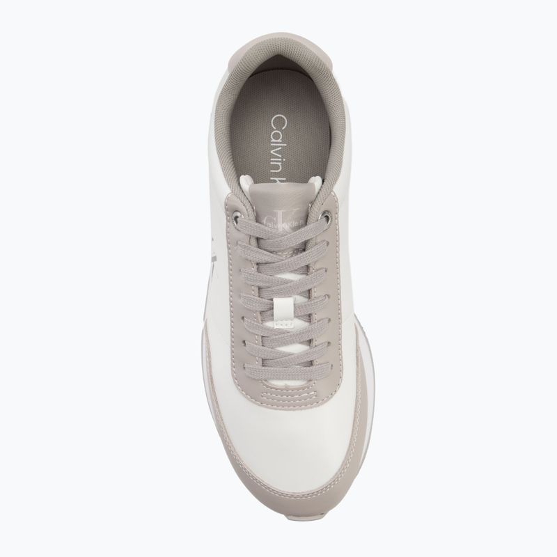 Női cipők Calvin Klein YW0YW01942 Retro Runner Lace Up Leather MG bright white/chateau 5