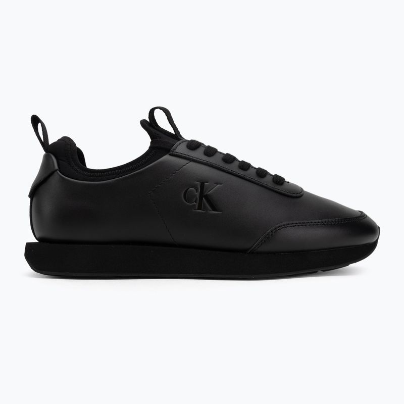 Férfi cipők Calvin Klein YM0YM01362 Retro Runner Sock Laceup Leather triple black 2