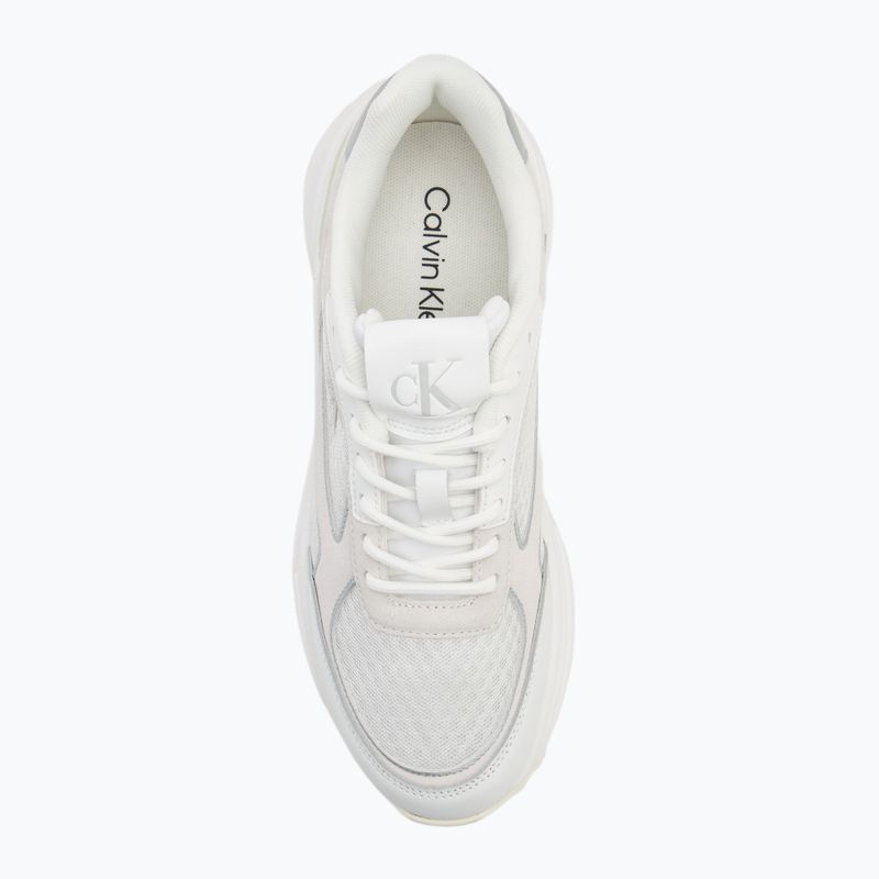 Női cipők Calvin Klein YW0YW02009 Hike Runner Mesh Mix MET MG bright white/silver 5