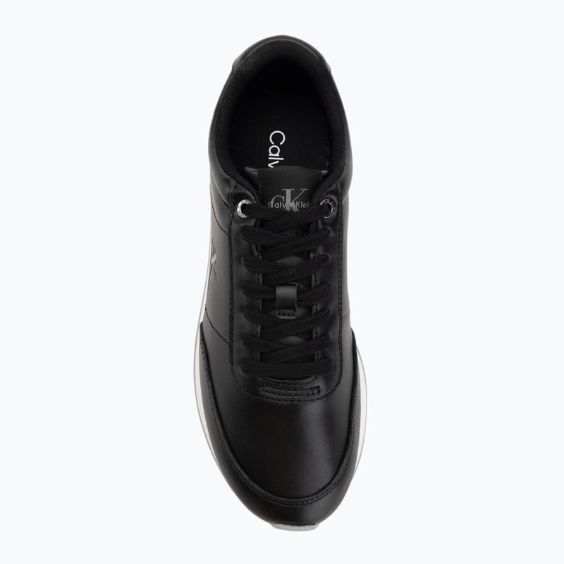 Női cipők Calvin Klein YW0YW01942 Retro Runner Lace Up Leather MG black/formal gray 5