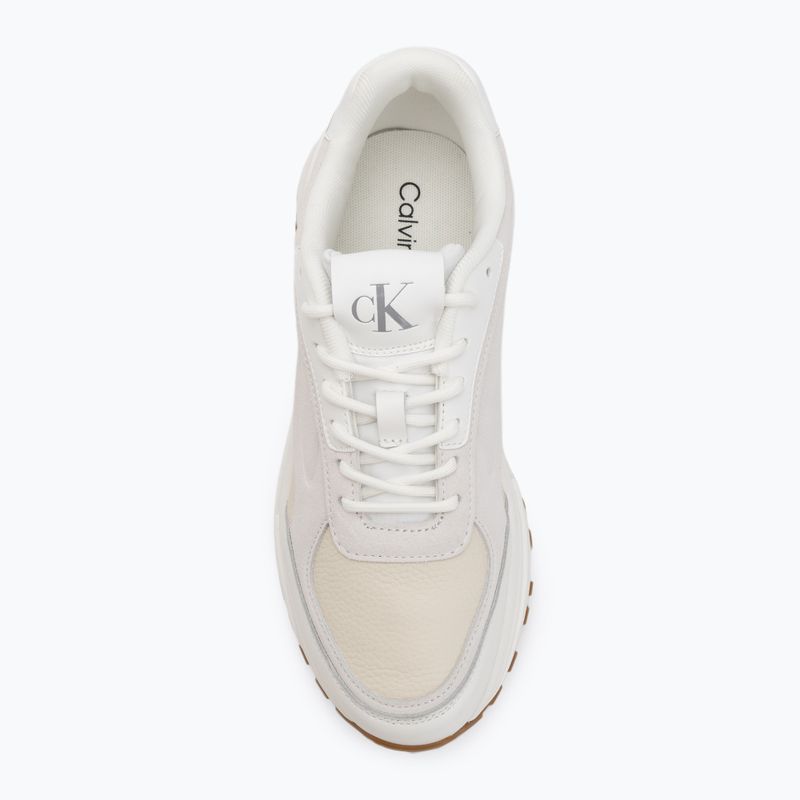 Férfi cipő Calvin Klein YM0YM01289 Hike Runner HF Leather Mix bright white/creamy white/eggshell 5