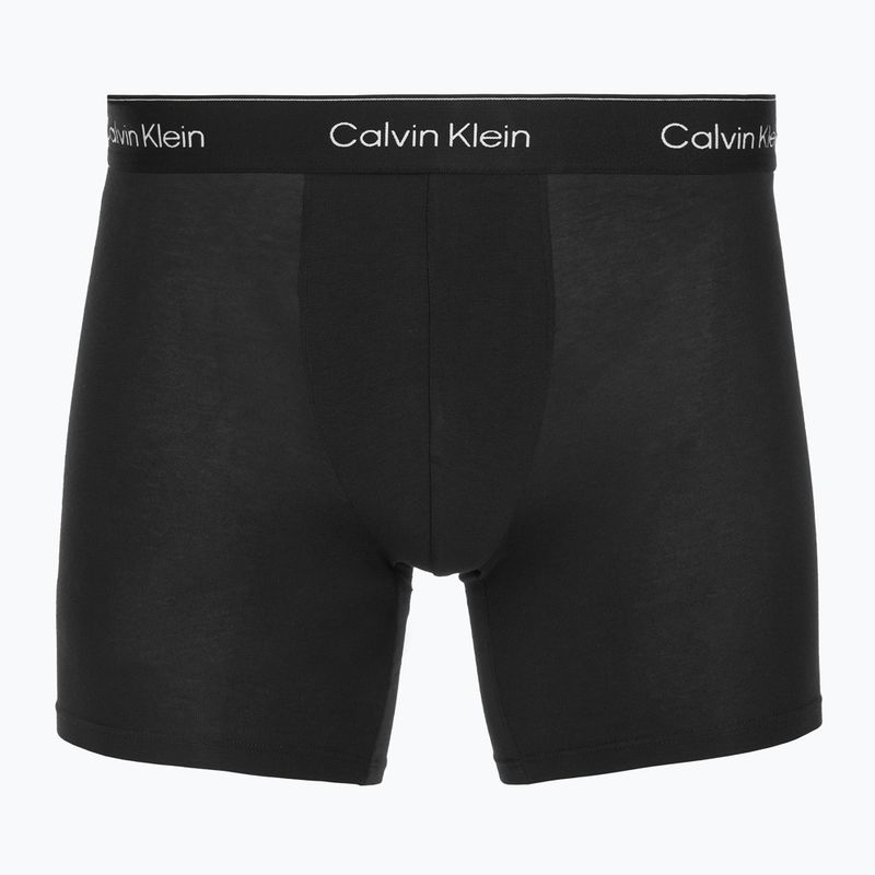 Boxeralsók Calvin Klein LV00NB4394 Brief 3 pár black/chalk logo/black/curry 2