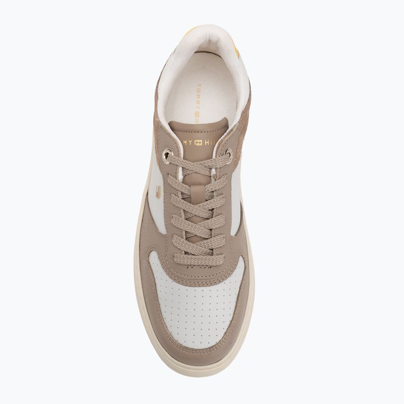 Női cipők Tommy Hilfiger Sporty Cupsole Tumbled Leather coastal taupe/ecru/yellow 5