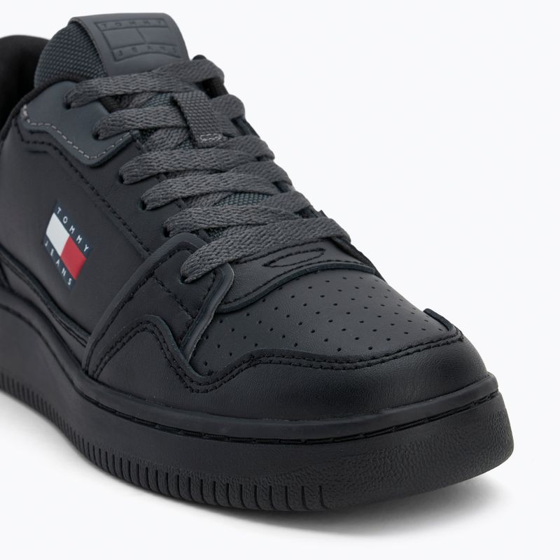 Női Tommy Jeans Retro Basket cipő fekete 7