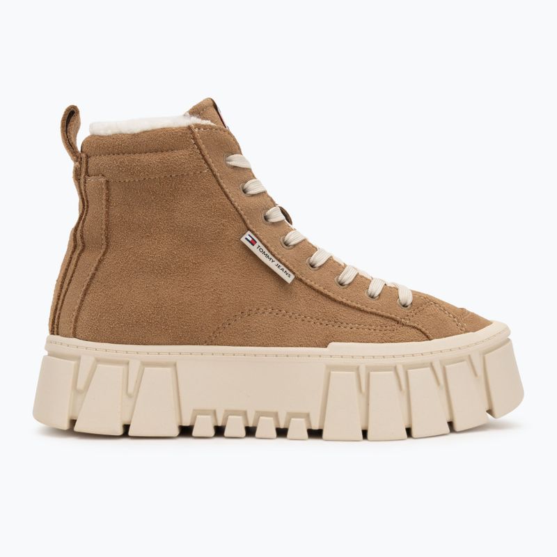 Tommy Jeans női cipő Vulc Flatform Suede Wl bronz csavarás 2