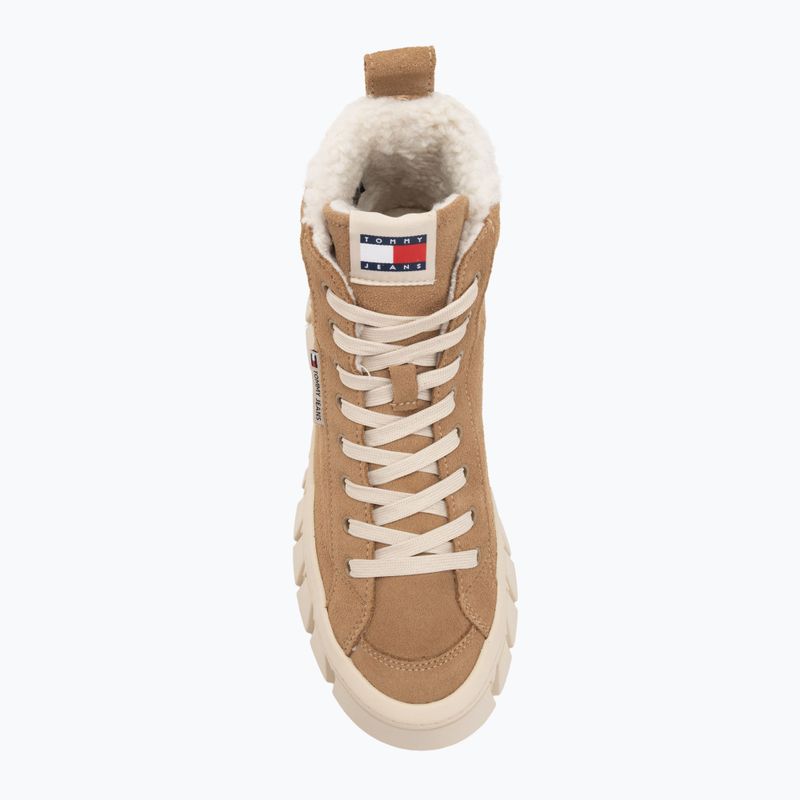 Tommy Jeans női cipő Vulc Flatform Suede Wl bronz csavarás 5