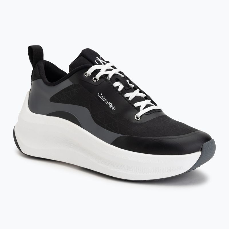 Női cipők Calvin Klein YW0YW02077 Chunky Runner Laceup Mix Aop black/coal