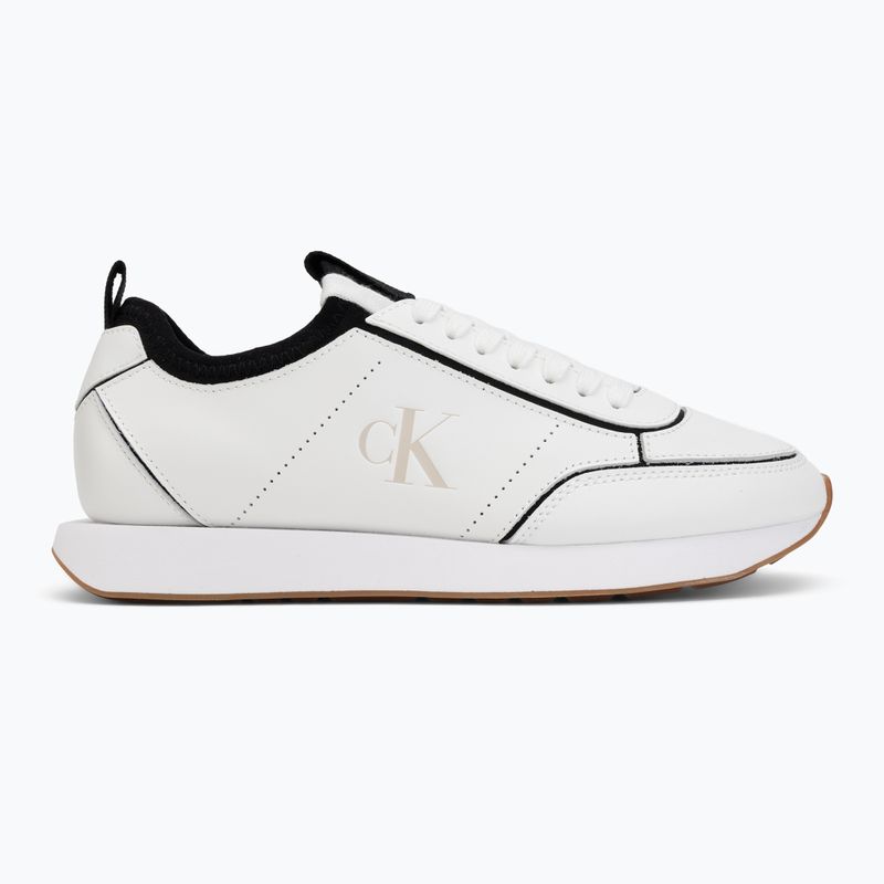 Női cipők Calvin Klein HW0HW02994 Retro Runner Sock Patch Leather bright white/black 2