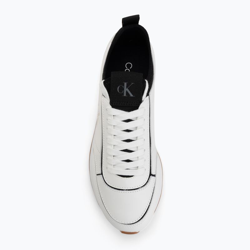 Női cipők Calvin Klein HW0HW02994 Retro Runner Sock Patch Leather bright white/black 5