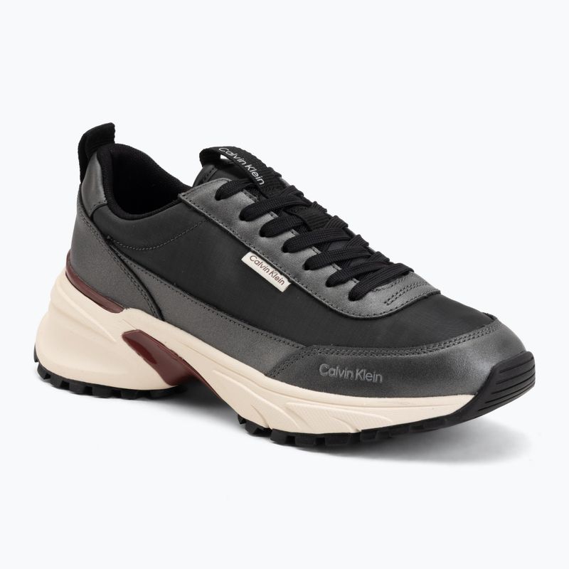 Női cipők Calvin Klein HW0HW02999 Hike Runner Organza Met Leather gun metal/bordeaux