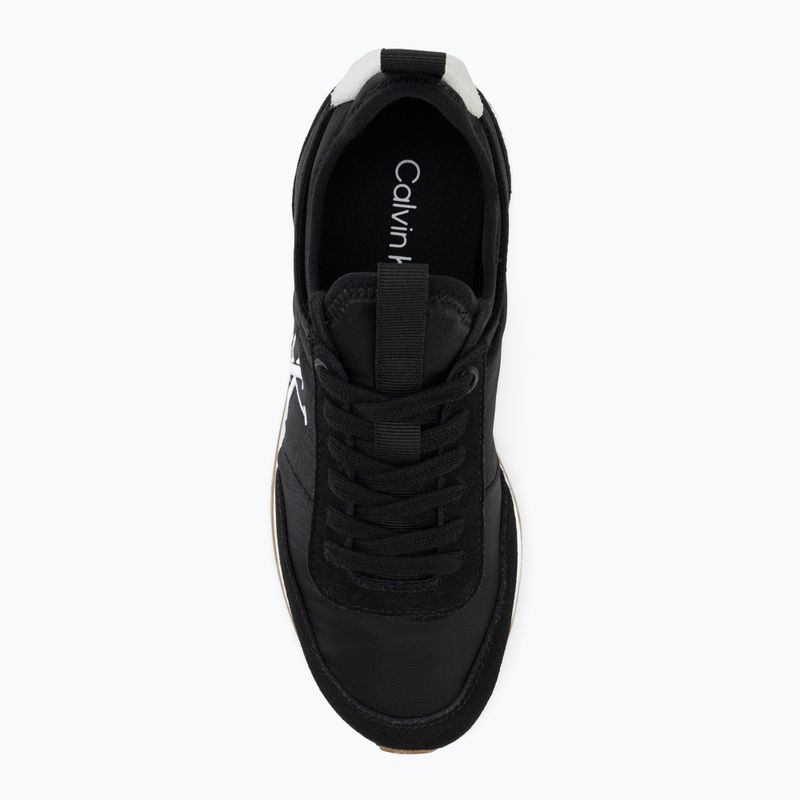 Női cipők Calvin Klein YW0YW02060 Retro Runner Sock Laceup Mix Mat black/bright white 5