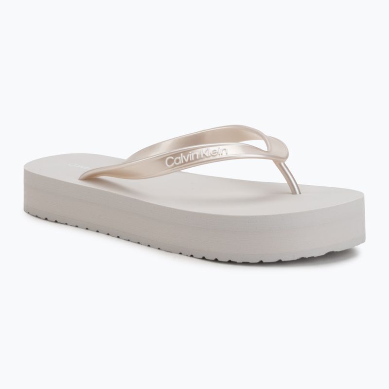Női flip-flop papucsok Calvin Klein HW0HW03120 Flatform silver