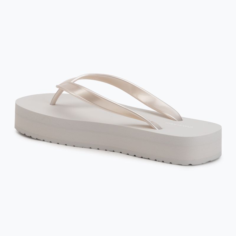 Női flip-flop papucsok Calvin Klein HW0HW03120 Flatform silver 3
