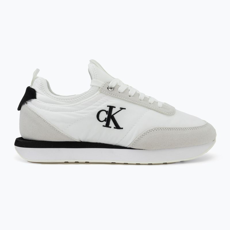 Női cipők Calvin Klein YW0YW02060 Retro Runner Sock Laceup Mix Mat bright white/black/marshmallow 2