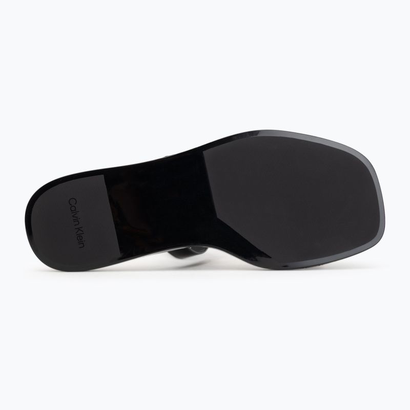 Női papucsok Calvin Klein HW0HW02963 Jelly Doub Bar Shiny triple black 4