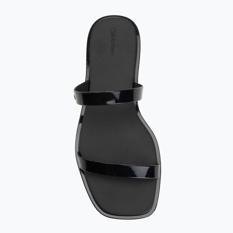 Női papucsok Calvin Klein HW0HW02963 Jelly Doub Bar Shiny triple black 5