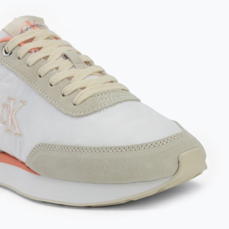 Női cipők Calvin Klein YW0YW01990 Retro Runner Lace Up Nylon Mg brilliant white/light cashew/pink 7