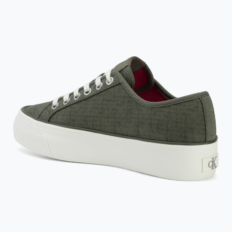 Női cipők Calvin Klein HW0HW02970 Vulc Flatf Laceup Ripst deep lichen green/pink yarrow 3