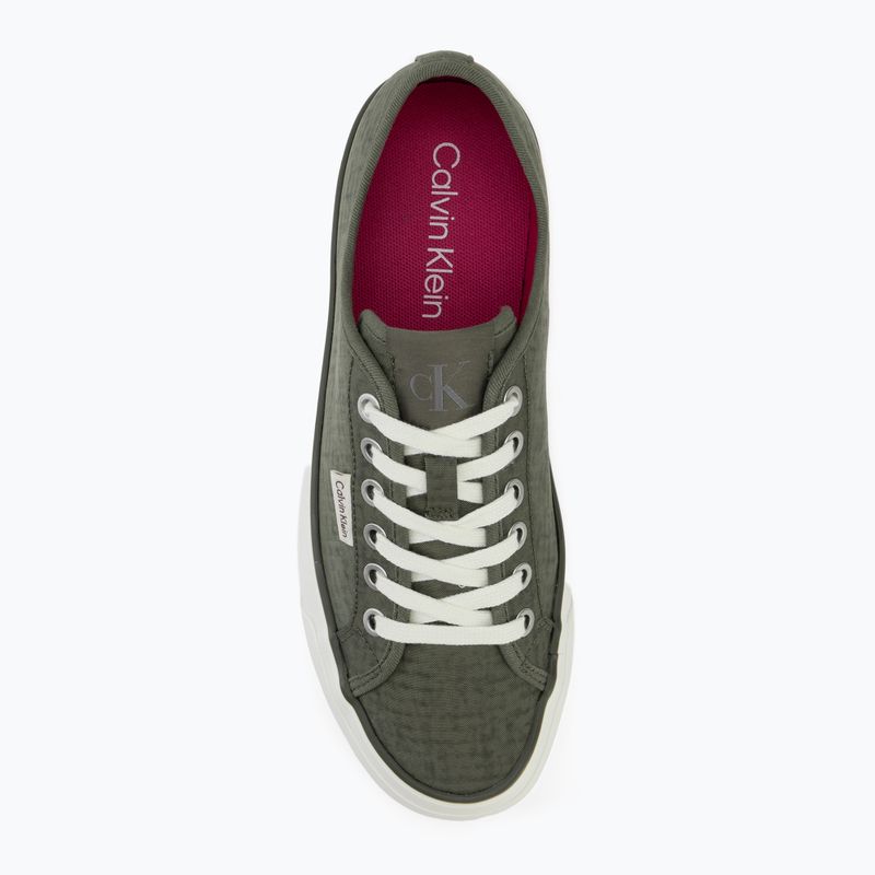Női cipők Calvin Klein HW0HW02970 Vulc Flatf Laceup Ripst deep lichen green/pink yarrow 5