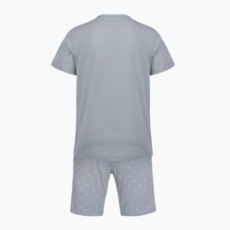 Férfi pizsama Calvin Klein LV00NM2900 misty grey top /diamond logo misty 2