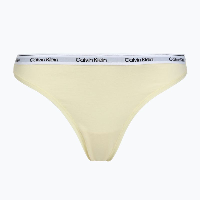 Női tanga Calvin Klein LV00QD5209 Thong 3 pairs shoreline/snow heather/pear sorbe 2
