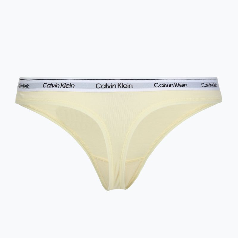 Női tanga Calvin Klein LV00QD5209 Thong 3 pairs shoreline/snow heather/pear sorbe 5