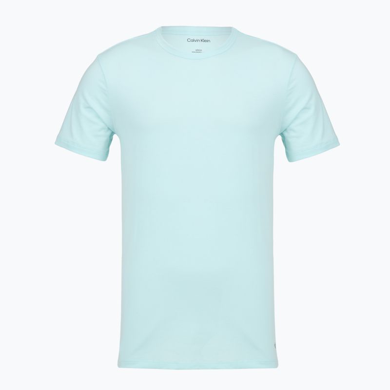 Férfi póló Calvin Klein LV00NB4185 Crew Neck 3 pcs. black in sea spray emb/sea spray in 2