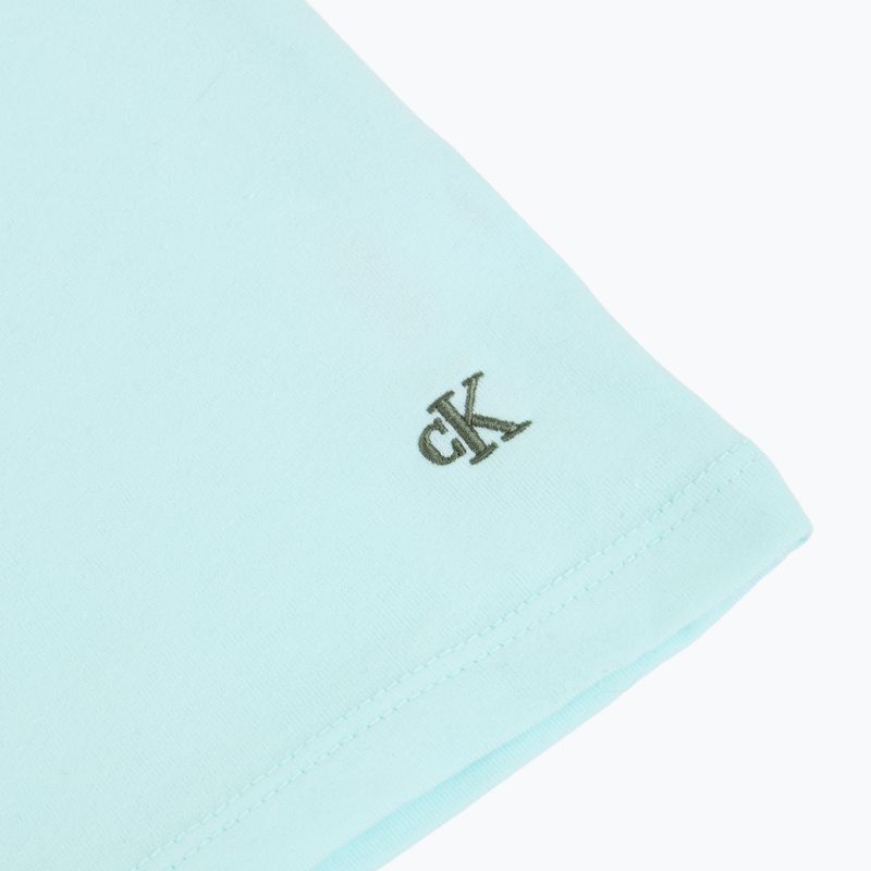 Férfi póló Calvin Klein LV00NB4185 Crew Neck 3 pcs. black in sea spray emb/sea spray in 4