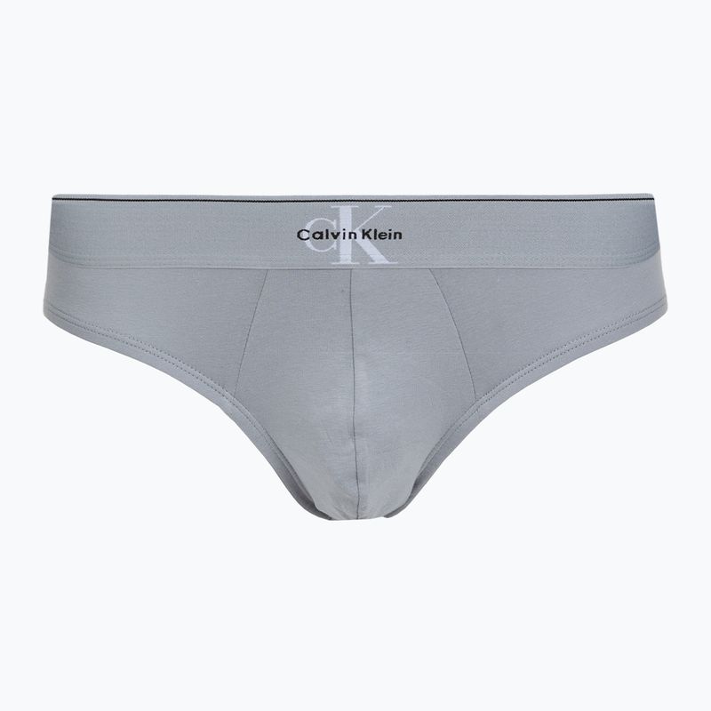 Férfi alsónadrág Calvin Klein LV00NB4471 Hip Brief 3 pairs black/misty grey/white 3