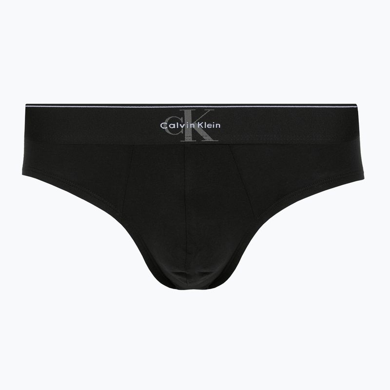 Férfi alsónadrág Calvin Klein LV00NB4471 Hip Brief 3 pairs black/misty grey/white 4