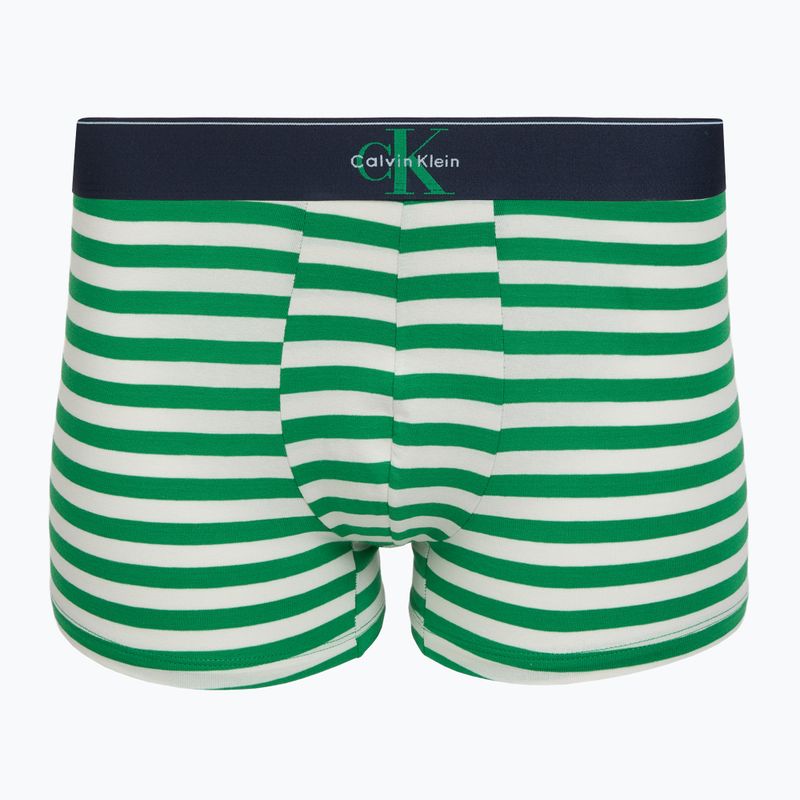 Férfi boxeralsó Calvin Klein LV00NB4472 Trunk 3 pairs shoreline/mardi gras green/cent s 3