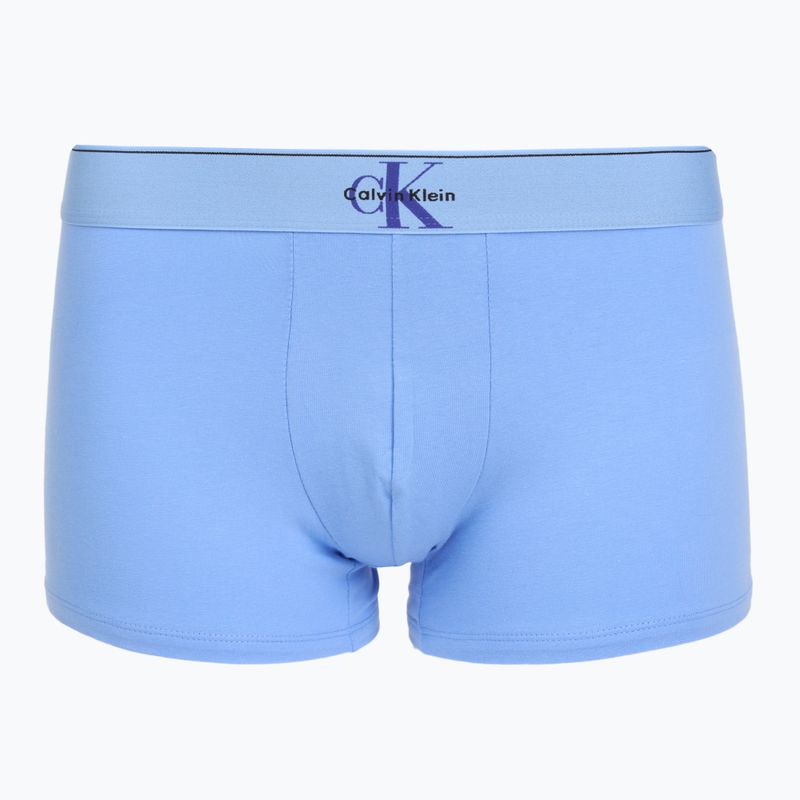 Férfi boxeralsó Calvin Klein LV00NB4472 Trunk 3 pairs black w/blue river fog/blue river 2