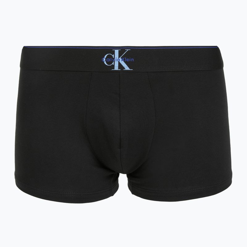 Férfi boxeralsó Calvin Klein LV00NB4472 Trunk 3 pairs black w/blue river fog/blue river 6