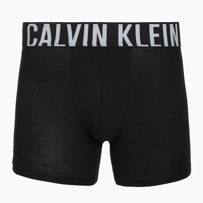 Boxeralsó Calvin Klein 000NB3609A Boxer Brief 3 pairs black w/harbor mist logo/black w 5